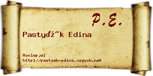 Pastyák Edina névjegykártya